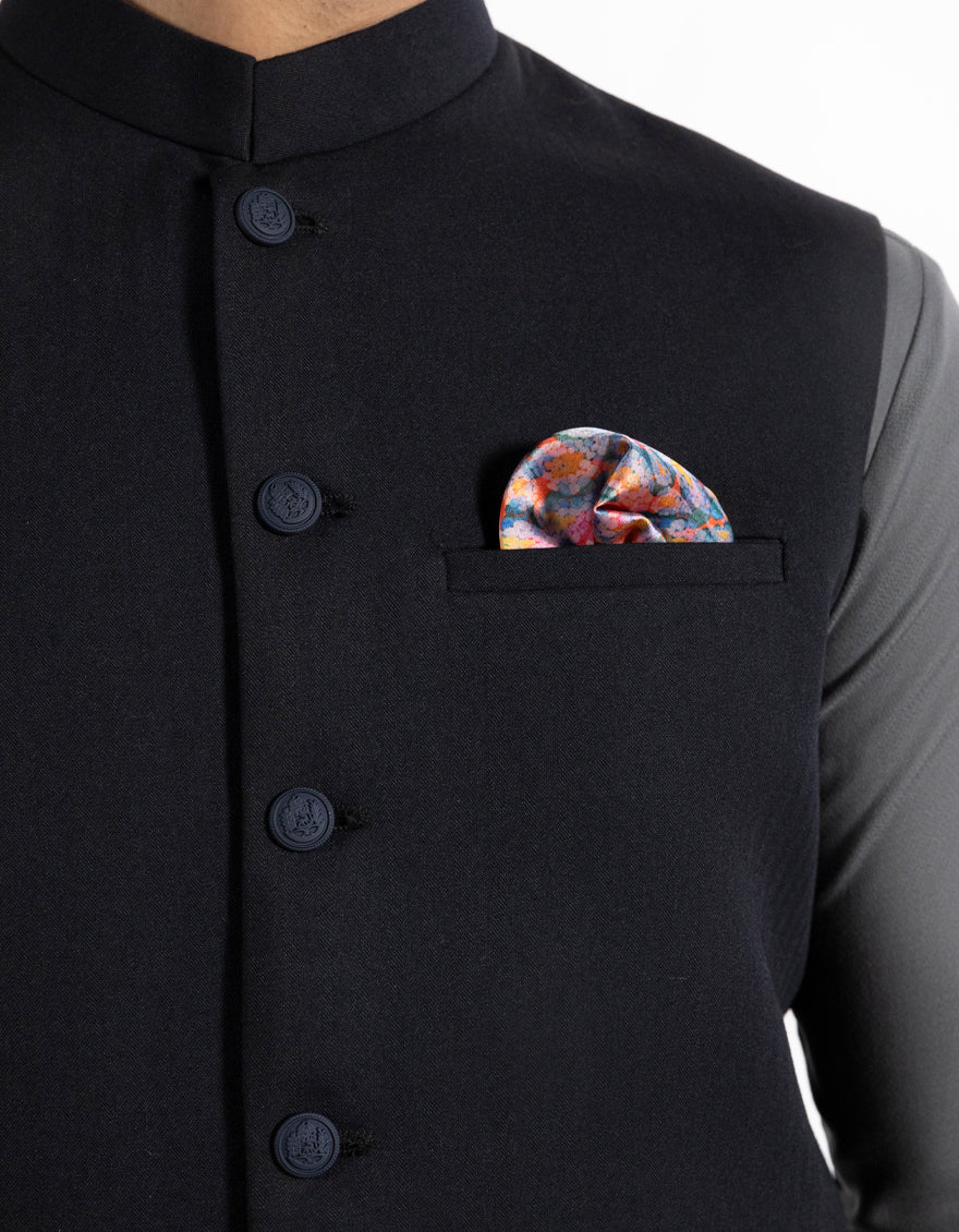 NAVY BLUE SUITING WAISTCOAT | JJVC-A-27381-R13-AP/S25/JJ9546-PN - Image 4