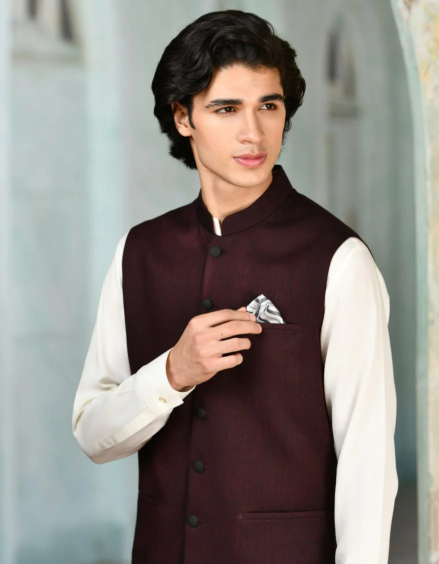 RED SUITING WAISTCOAT | JJVC-A-27384-R11-AP/S24/JJ9546-PN - Image 3