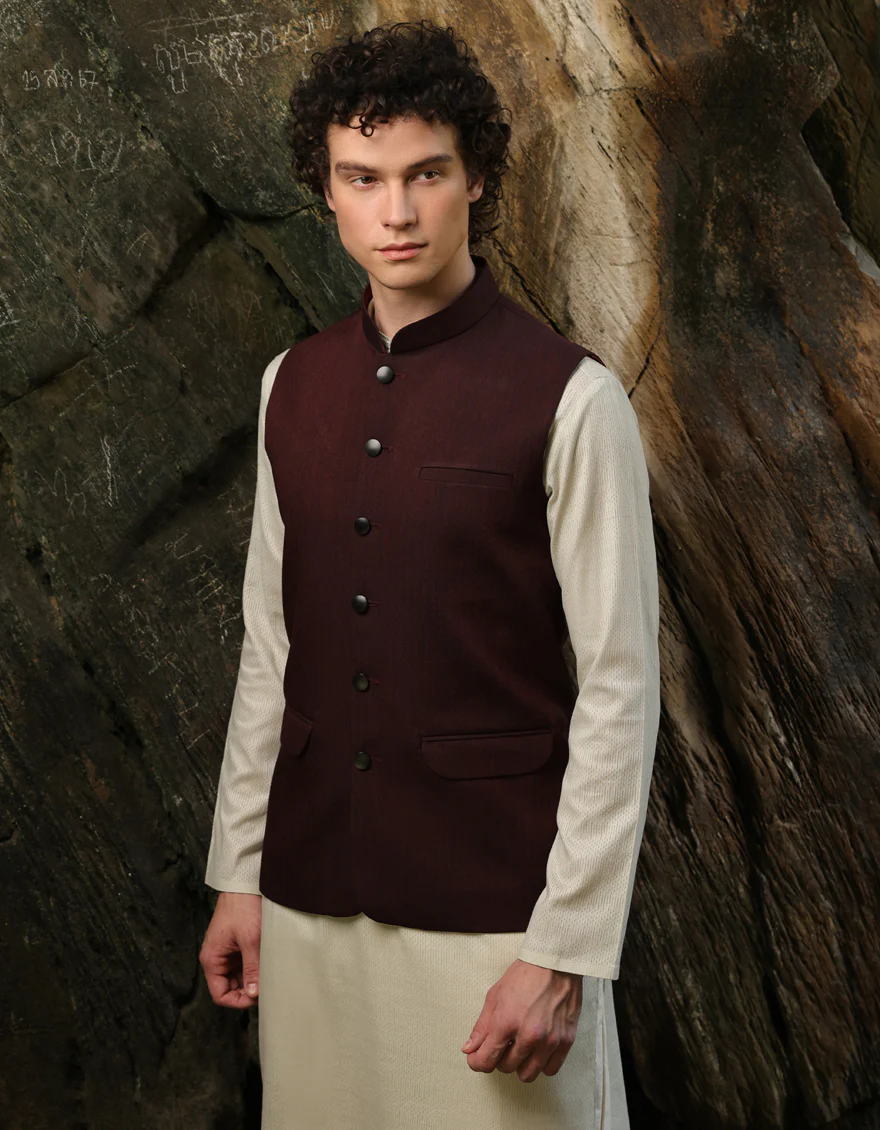PURPLE SUITING WAISTCOAT | JJVC-A-27384-R13-AP/ - Image 2