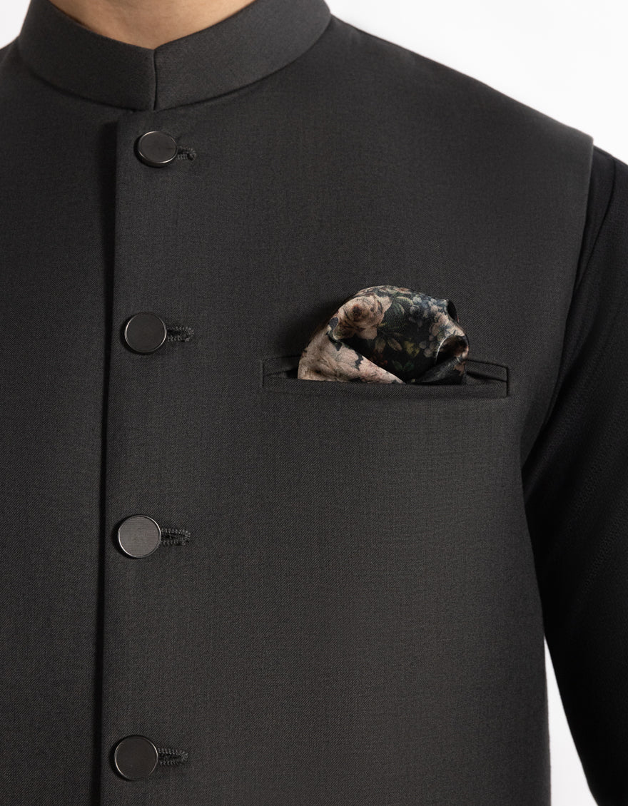 DARK GREY SUITING WAISTCOAT | JJVC-A-33540/S25/JJ10273-PN - Image 3