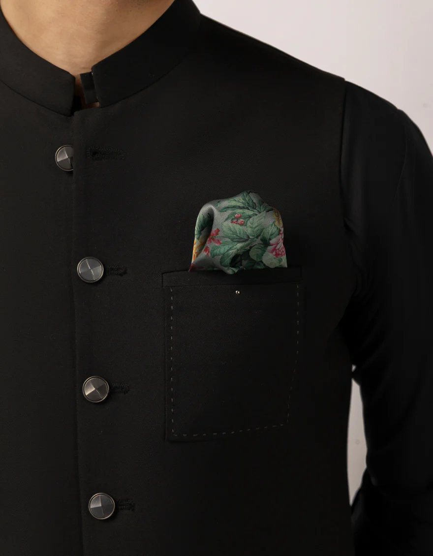 BLACK SUITING WAISTCOAT | JJVC-A-33609/S25/JJ10137-CL - Image 3