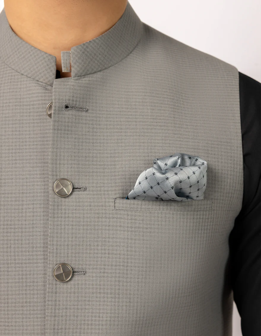 GREY BLENDED WAISTCOAT | JJVC-A-33758/S25/JJ10483-PN - Image 3