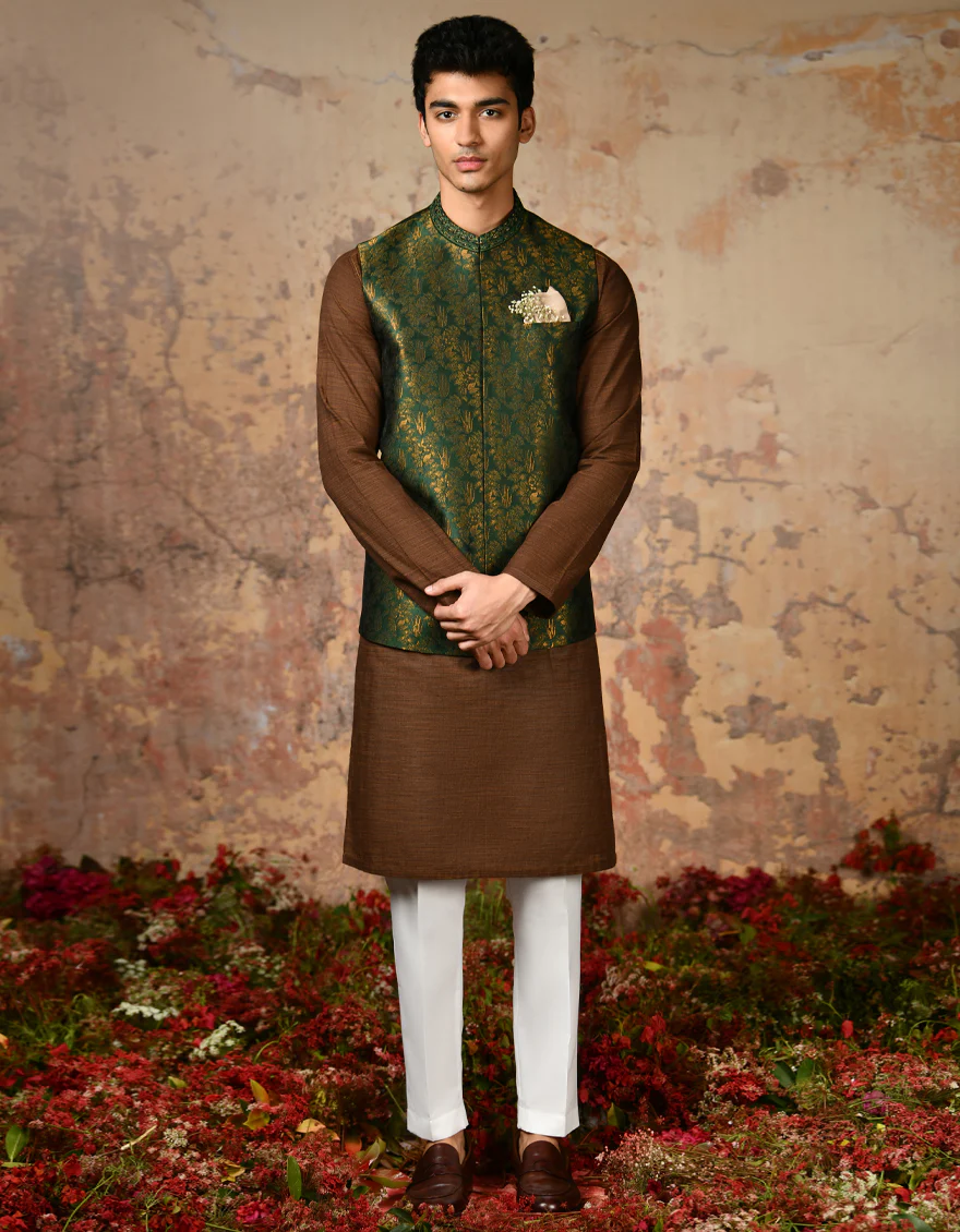 GREEN WAISTCOAT | JJVC-A-44318/S24/JJ1069-FL - Image 2