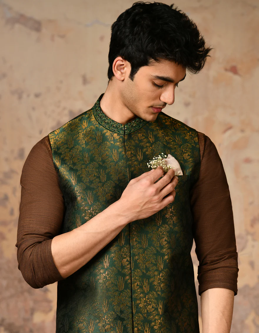 GREEN WAISTCOAT | JJVC-A-44318/S24/JJ1069-FL - Image 3