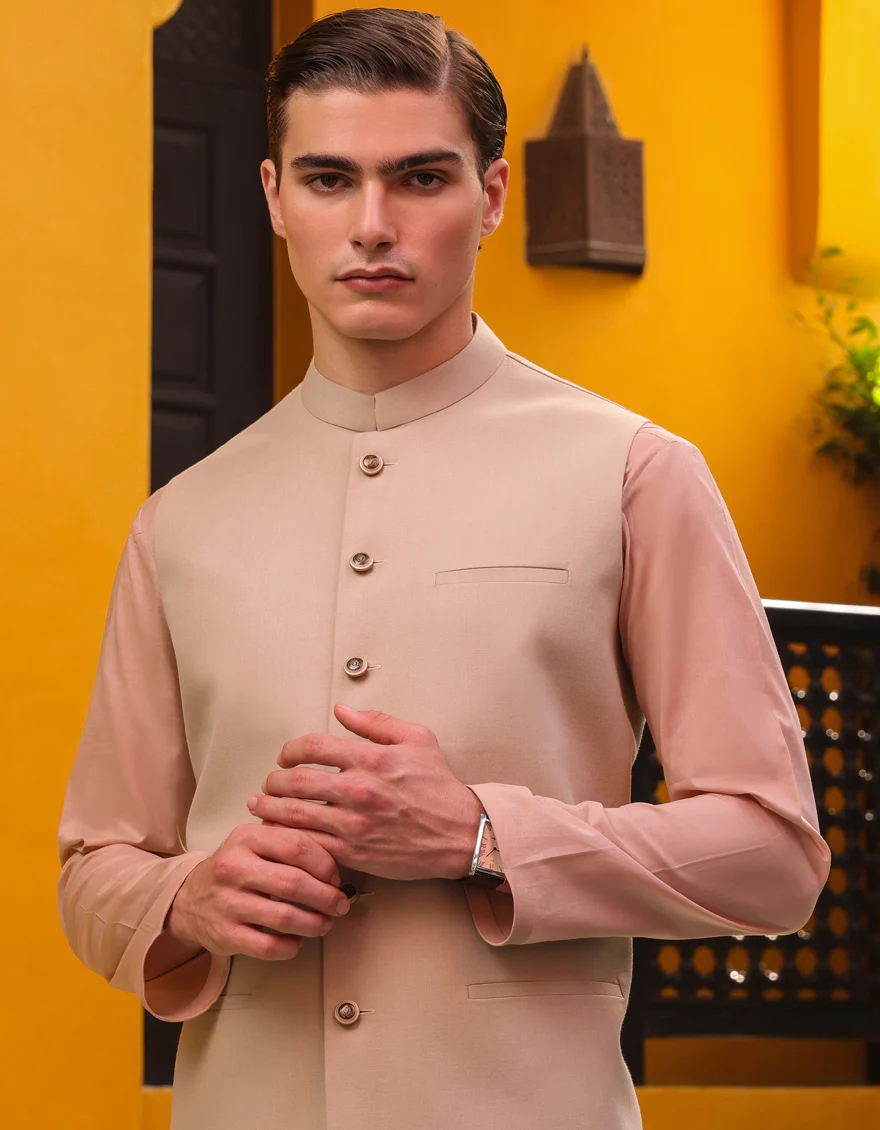 BROWN BLENDED WAISTCOAT | JJVC-A-48059/S24/JJ9 - Image 3