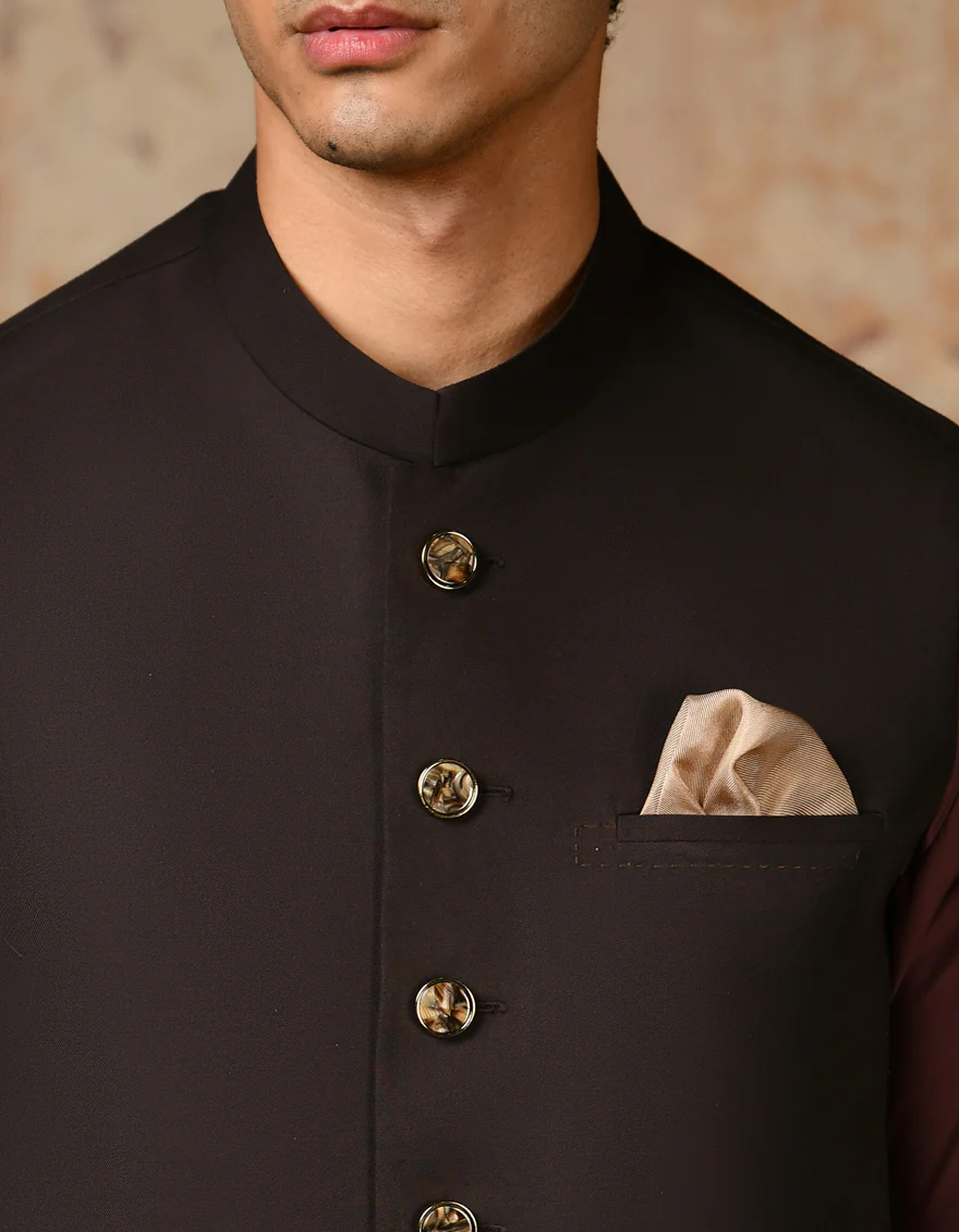 BROWN BLENDED WAISTCOAT | JJVC-A-48068/S24/JJ9 - Image 2