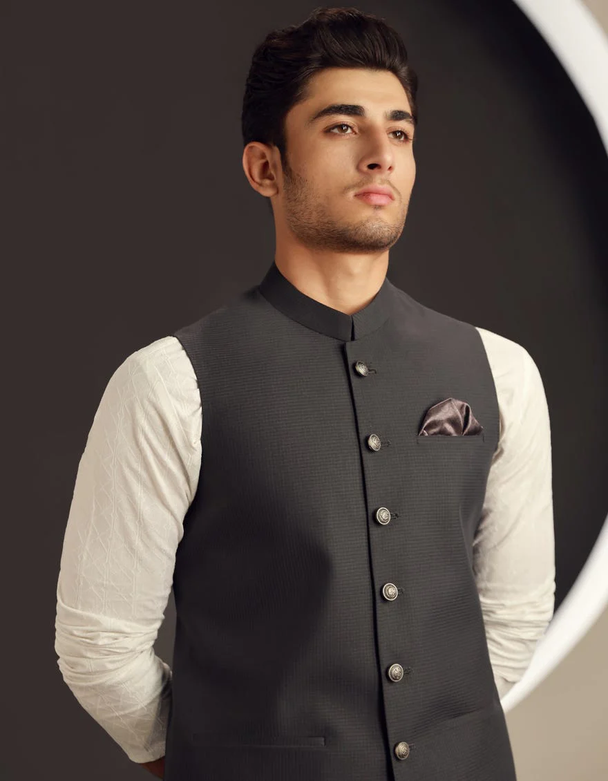 GREY WAISTCOAT | JJVC-A-48199/S24/JJ9395-PN - Image 2