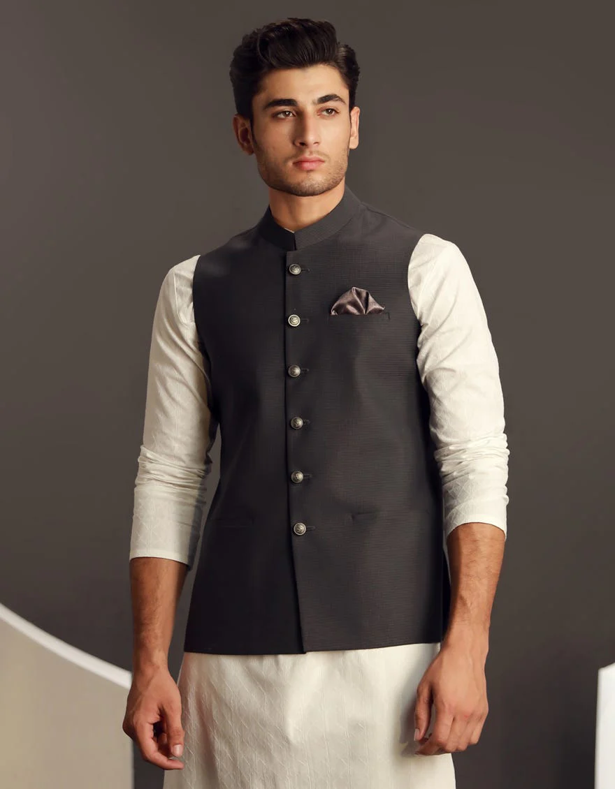 GREY WAISTCOAT | JJVC-A-48199/S24/JJ9395-PN - Image 3