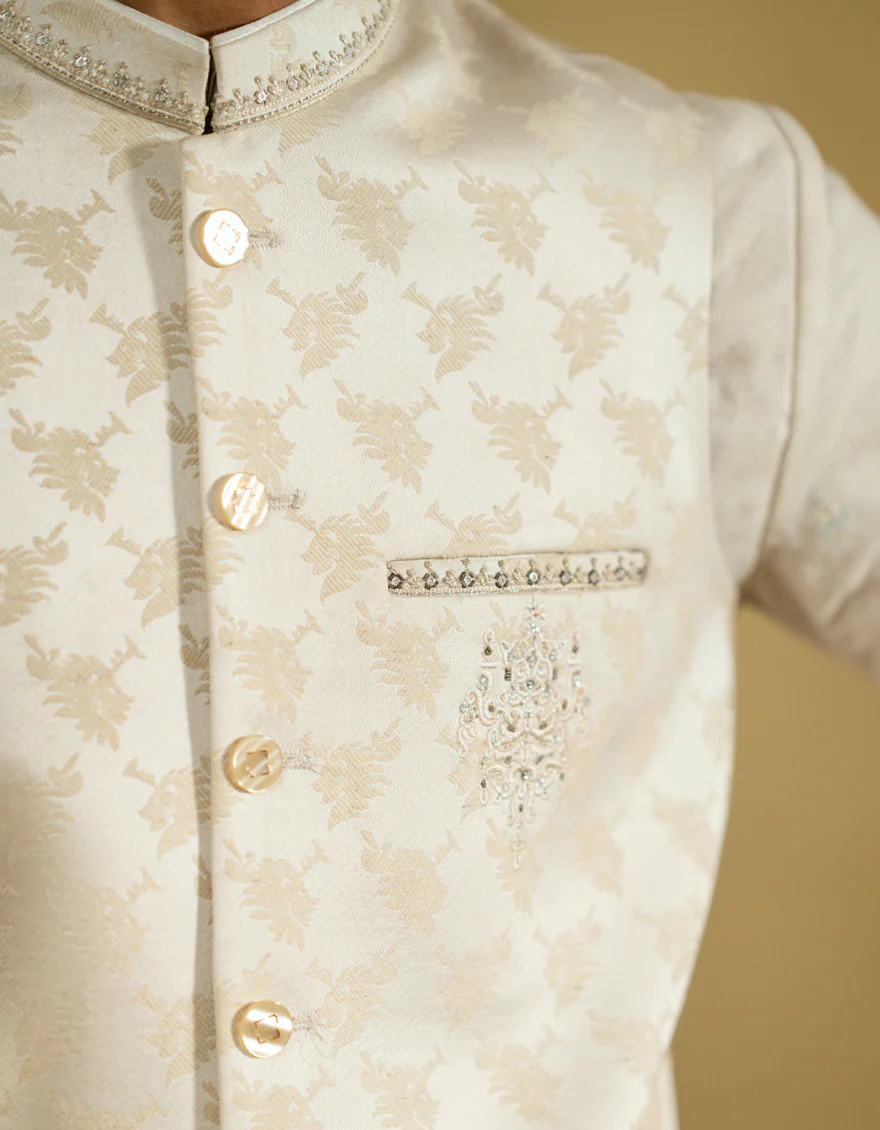 CREAM BLENDED WAISTCOAT | JJVC-A-48257/S25/JJ10134-FL - Image 4