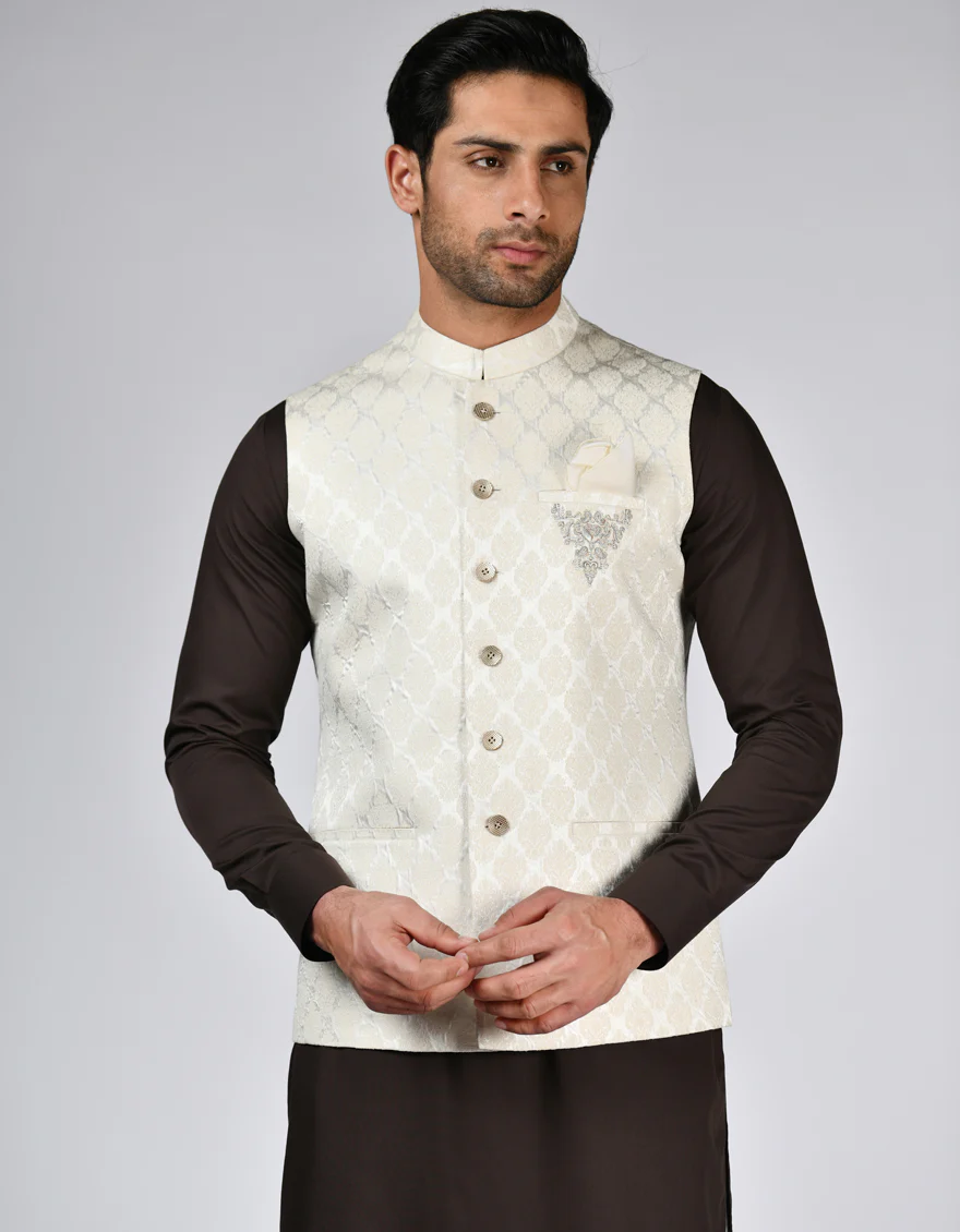 WHITE WAISTCOAT | JJVC-US-24-27492 - Image 3