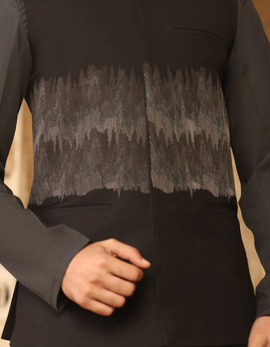 BLACK WAISTCOAT | JJVC-US-27326/S19/JJ6408 - Image 2