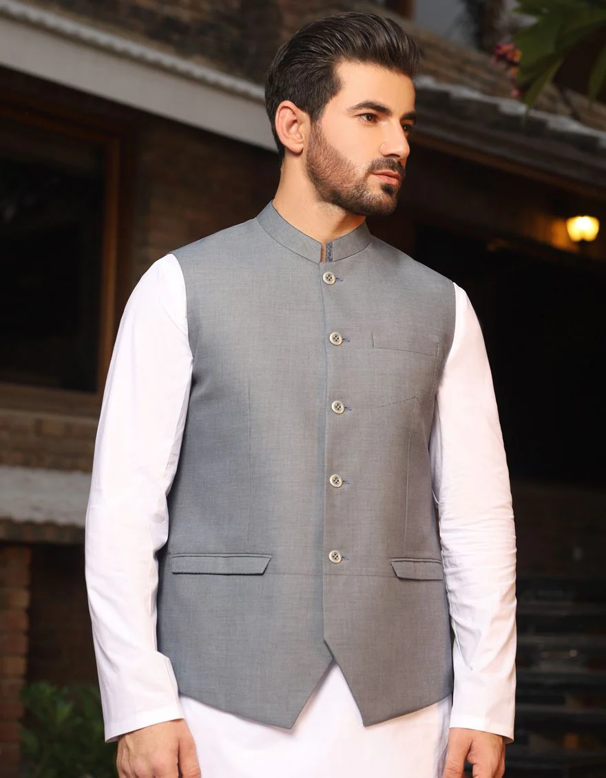 GREY WAISTCOAT | JJVC-US-27353/S20/JJ6981 - Image 2