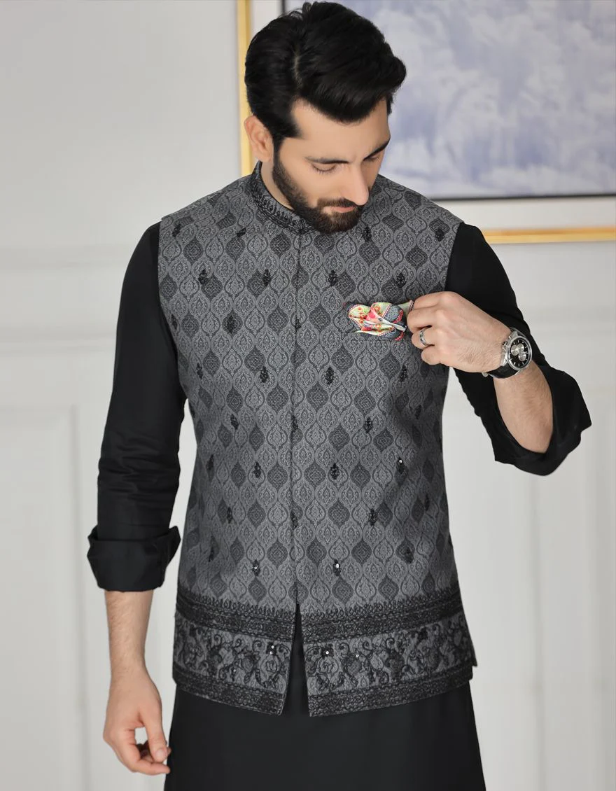 GREY WAISTCOAT | JJVC-US-27379/S21/JMR15226-FL - Image 3