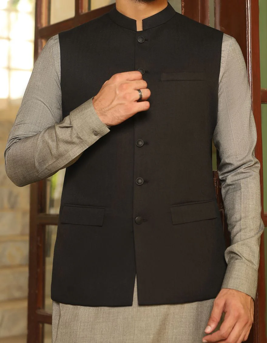 BLACK WAISTCOAT | JJVC-US-27380/S21/JJ7142 - Image 2