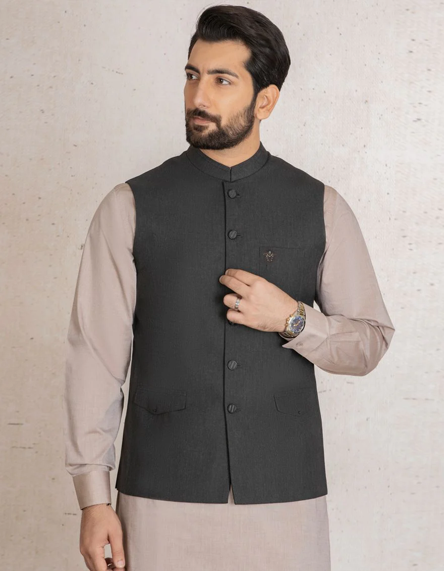 DARK GREY WAISTCOAT | JJVC-US-27402/S21/JJ7431-CL - Image 2