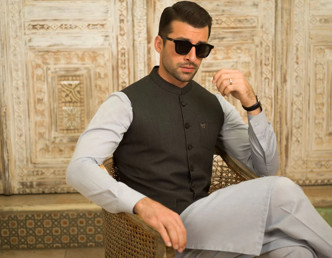 CHARCOAL GREY WAISTCOAT | JJVC-US-27404/S21/JJ7431-CL - Image 4