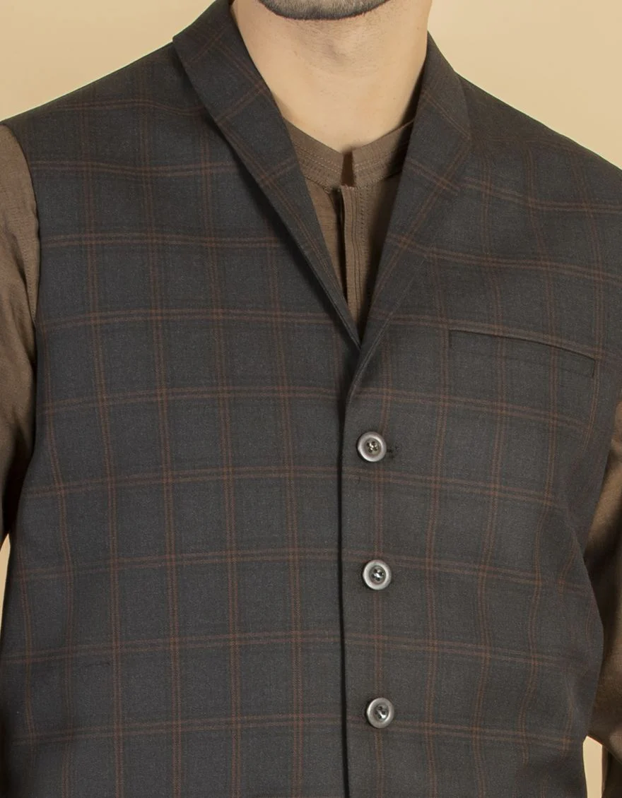 CAMEL BROWN WAISTCOAT | JJVC-US-27417/S21/JJ7434-PN - Image 2