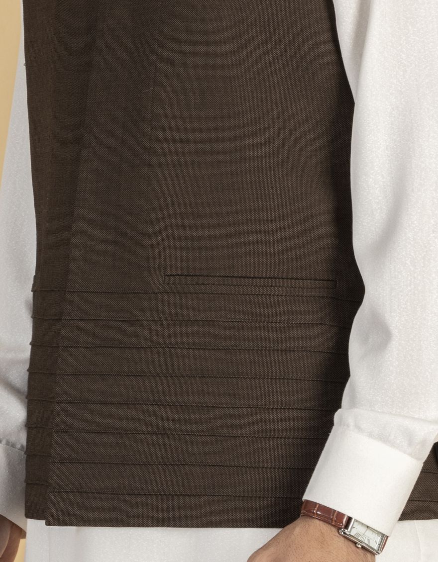 CAMEL BROWN WAISTCOAT | JJVC-US-27418/S21/JJ7378-CL - Image 3