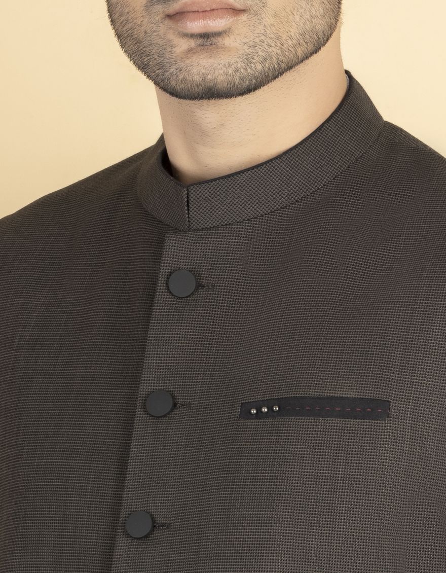 MUD GREEN WAISTCOAT | JJVC-US-27419/S21/JJ7376-CL - Image 2