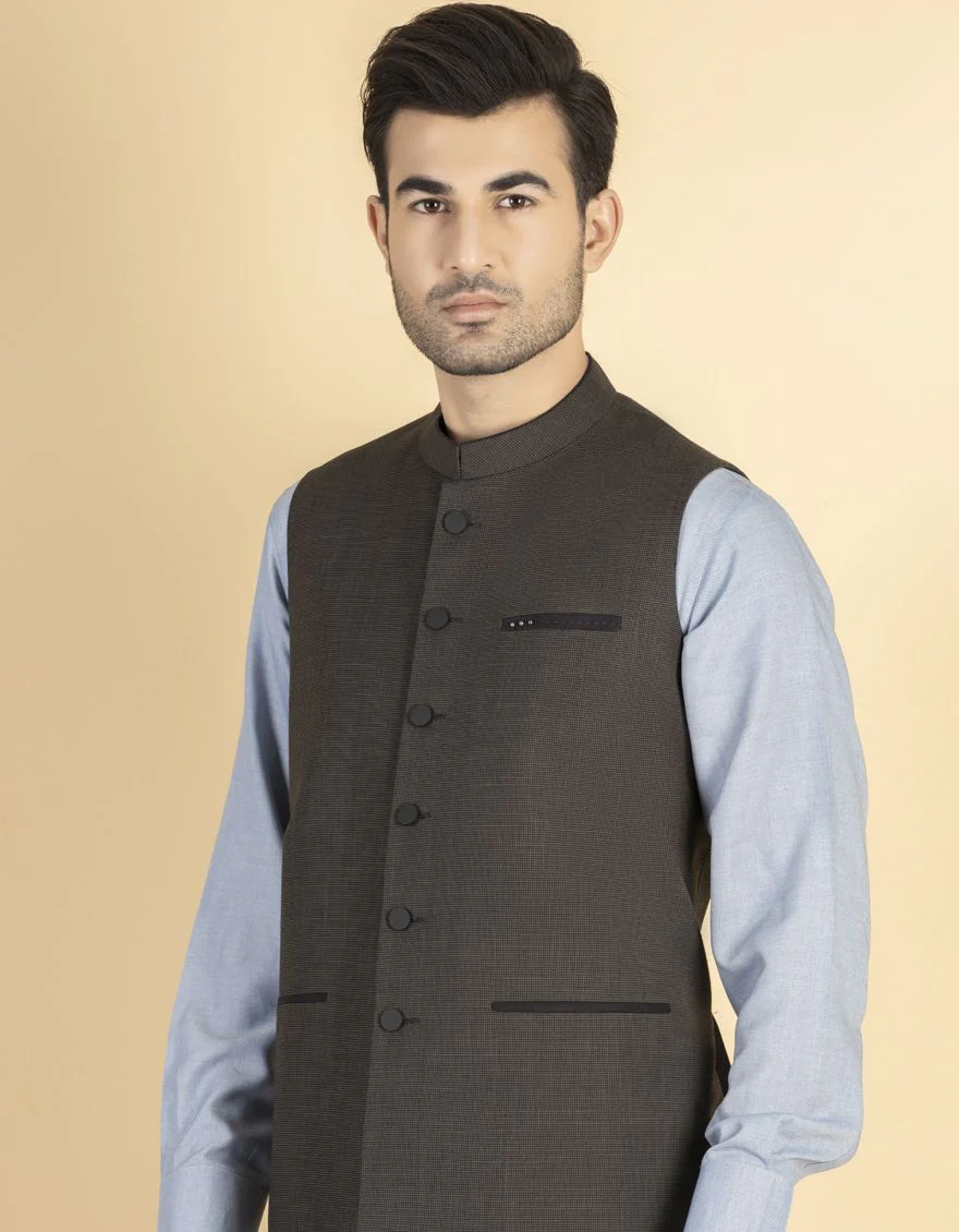MUD GREEN WAISTCOAT | JJVC-US-27419/S21/JJ7376-CL - Image 3