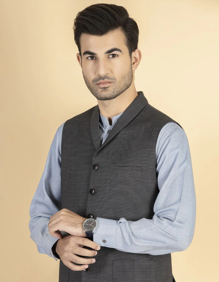 DARK GREY WAISTCOAT | JJVC-US-27421/S21/JJ7376-CL - Image 3