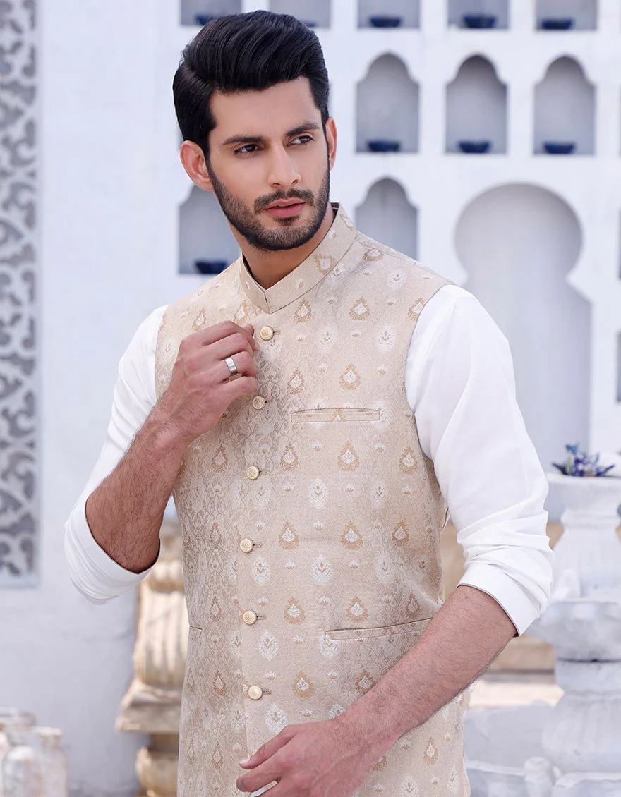 BEIGE WAISTCOAT | JJVC-US-33168/S20/JJ7089 - Image 2