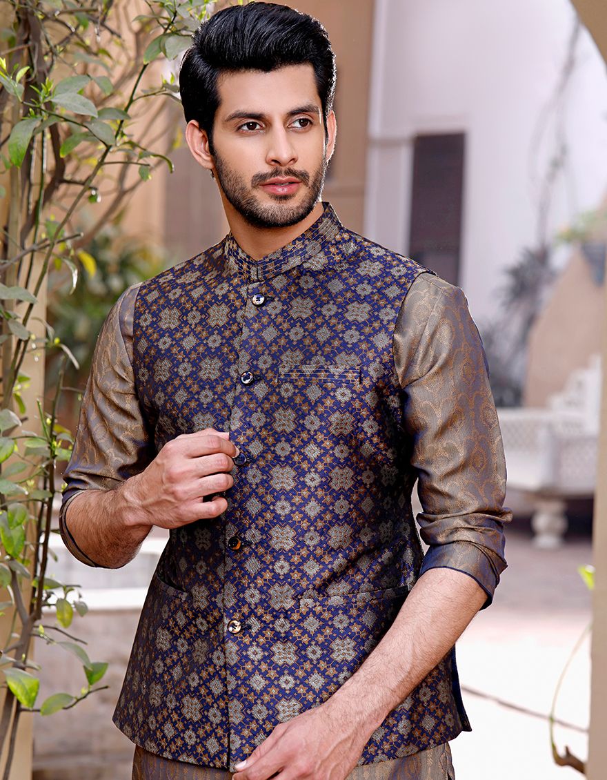 NAVY BLUE WAISTCOAT | JJVC-US-33307/S21/JJ7368 - Image 3