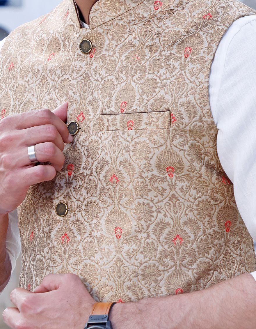 GOLD WAISTCOAT | JJVC-US-33313/S21/JJ7370 - Image 3