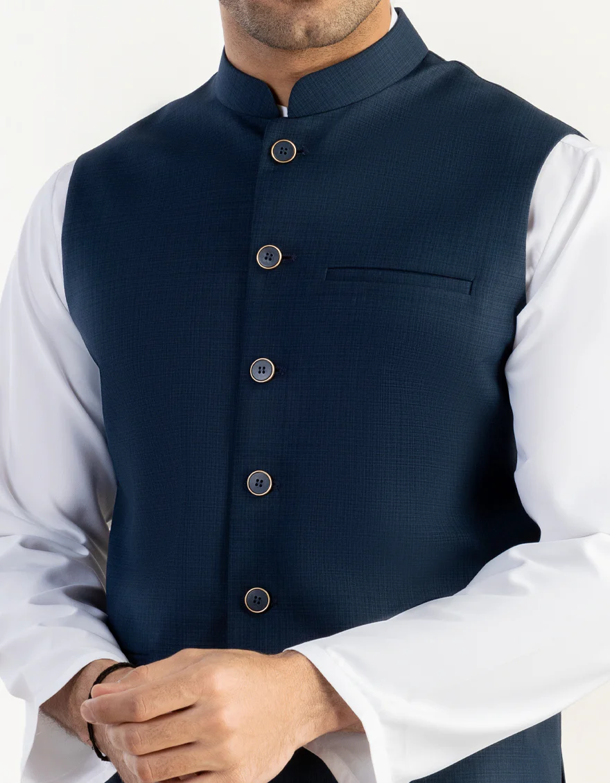 DARK BLUE SUITING WAISTCOAT | JJVC-US-36989/S23/JJ8740-PN - Image 2