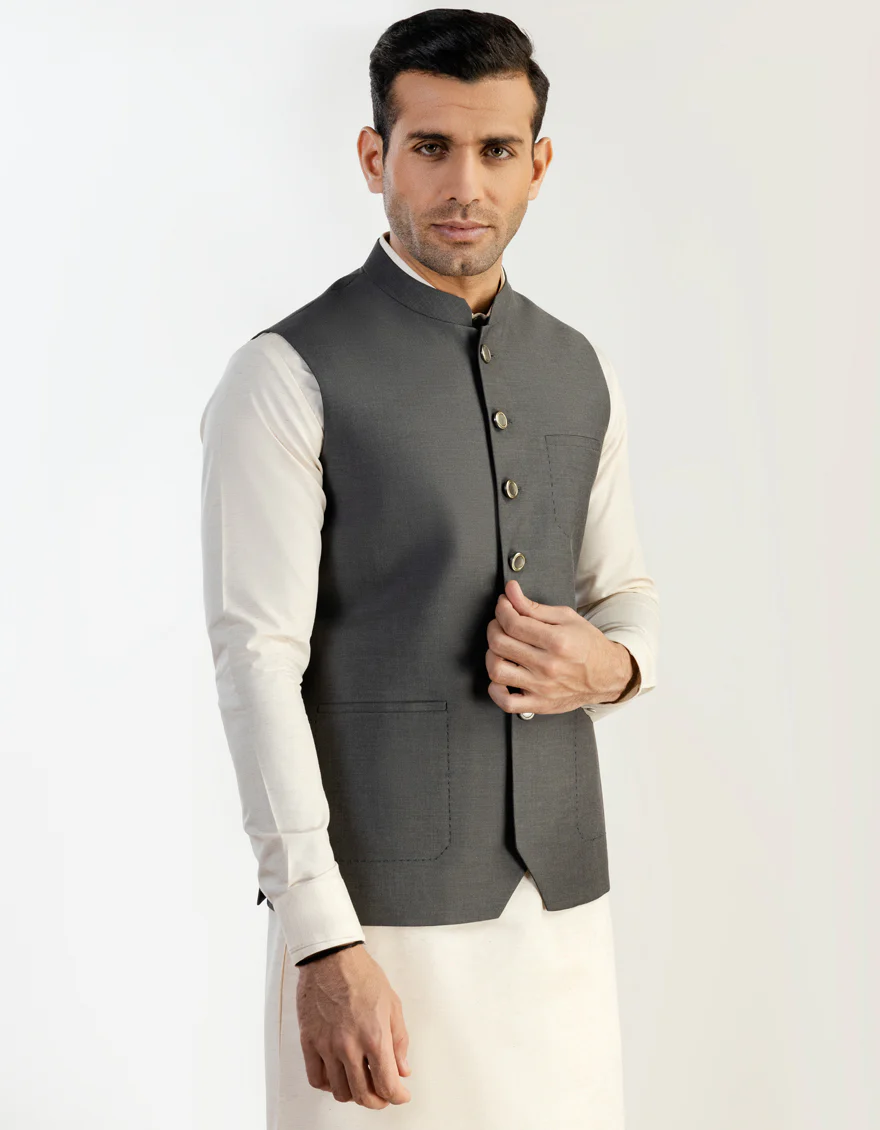 GREY WAISTCOAT | JJVC-US-36992/A23/JJ8742-PN - Image 2