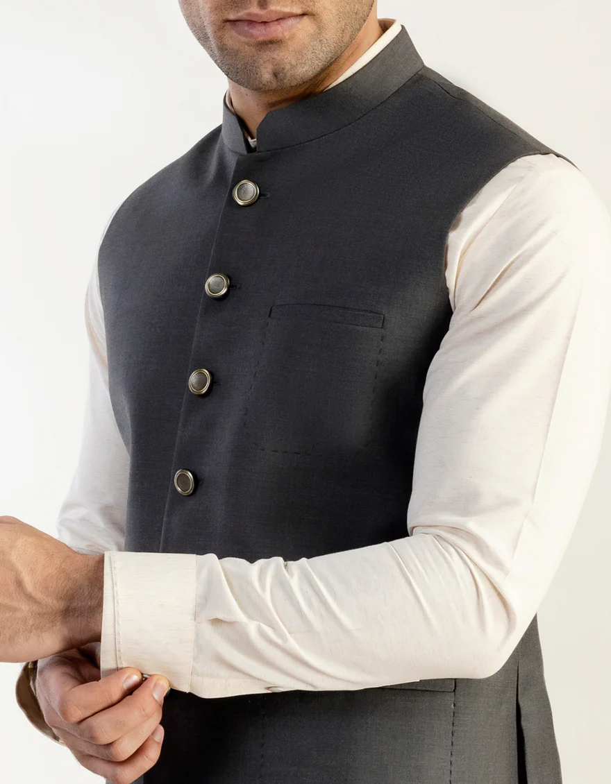 GREY WAISTCOAT | JJVC-US-36992/A23/JJ8742-PN - Image 3