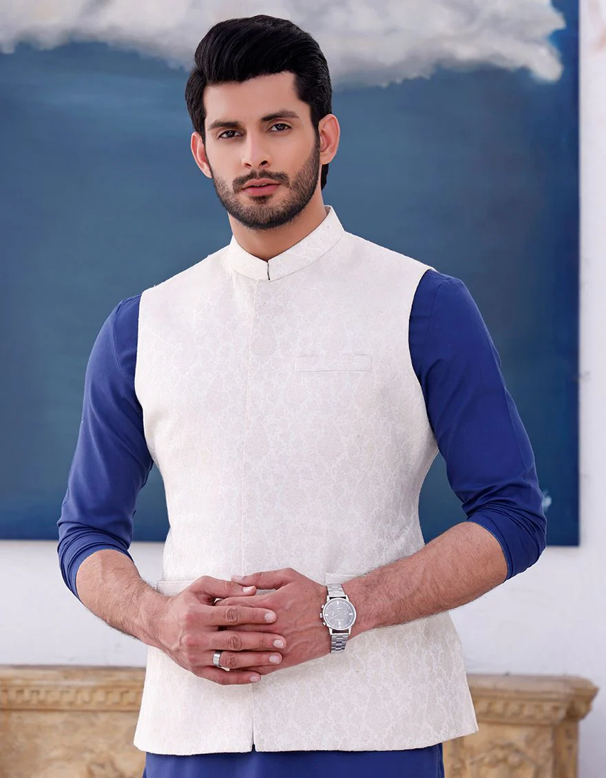 WHITE WAISTCOAT | JJVC-US-42123/S21/JJ7374 - Image 2