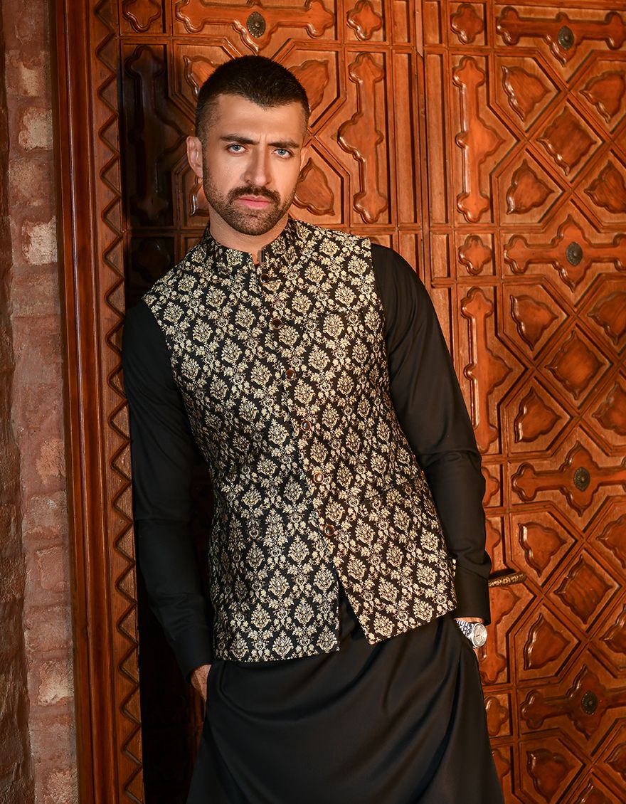 BLACK WAISTCOAT | JJVC-US-42305/S22/JJ8018-FL - Image 3