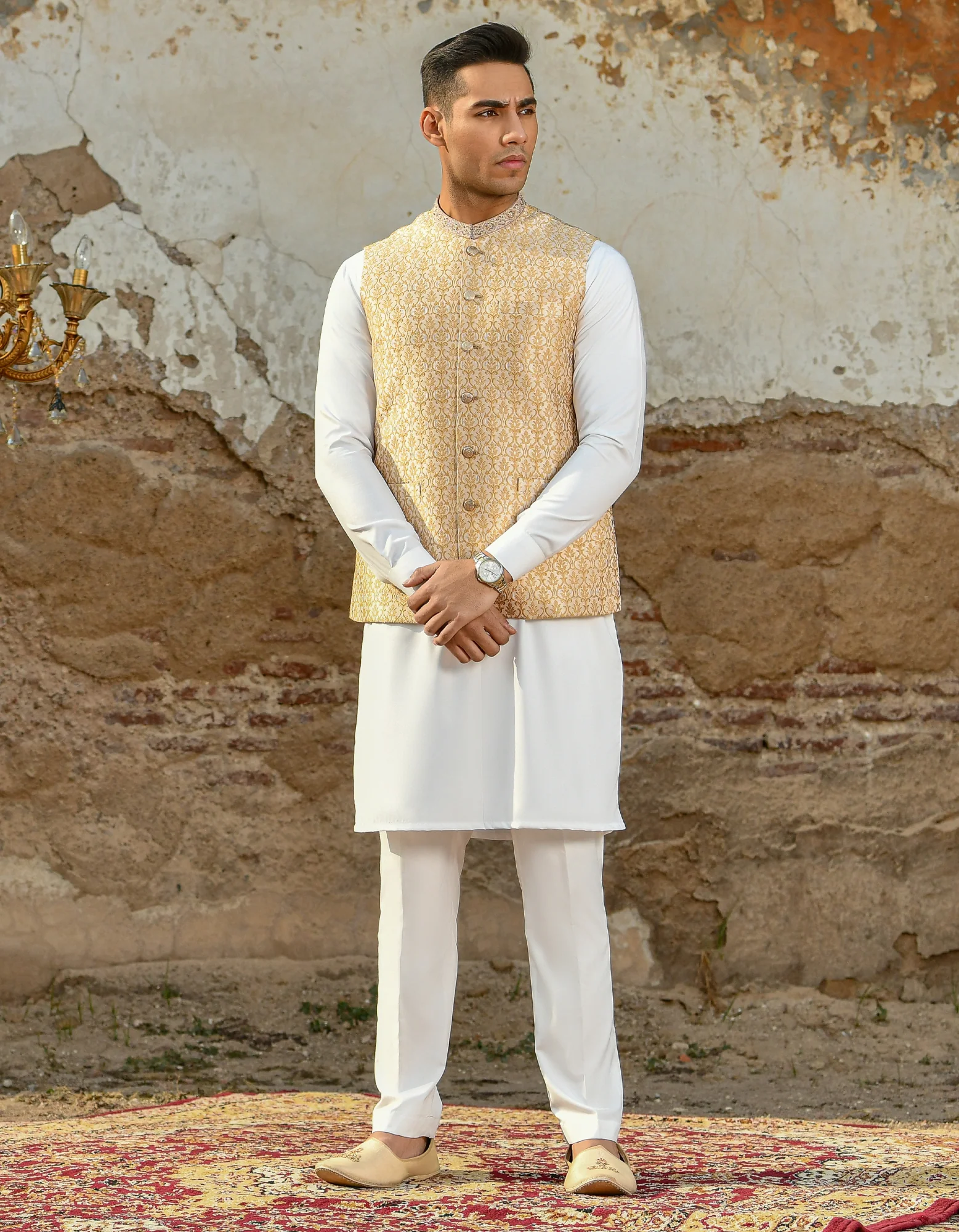 BEIGE WAISTCOAT | JJVC-US-44019/S22/JJ8016-FL - Image 2