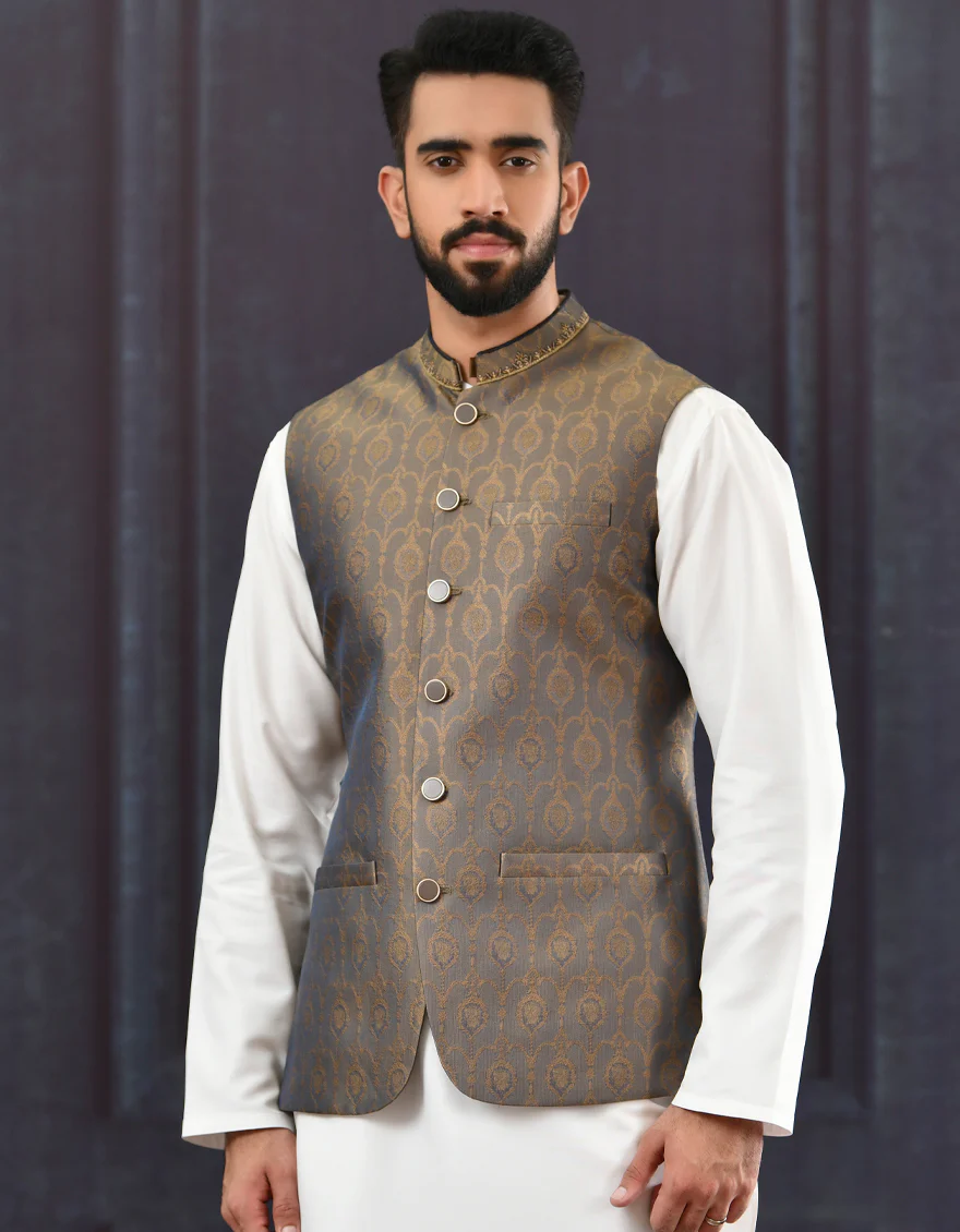 DARK BROWN WAISTCOAT | JJVC-US-44082/A22/JJ7006-FL