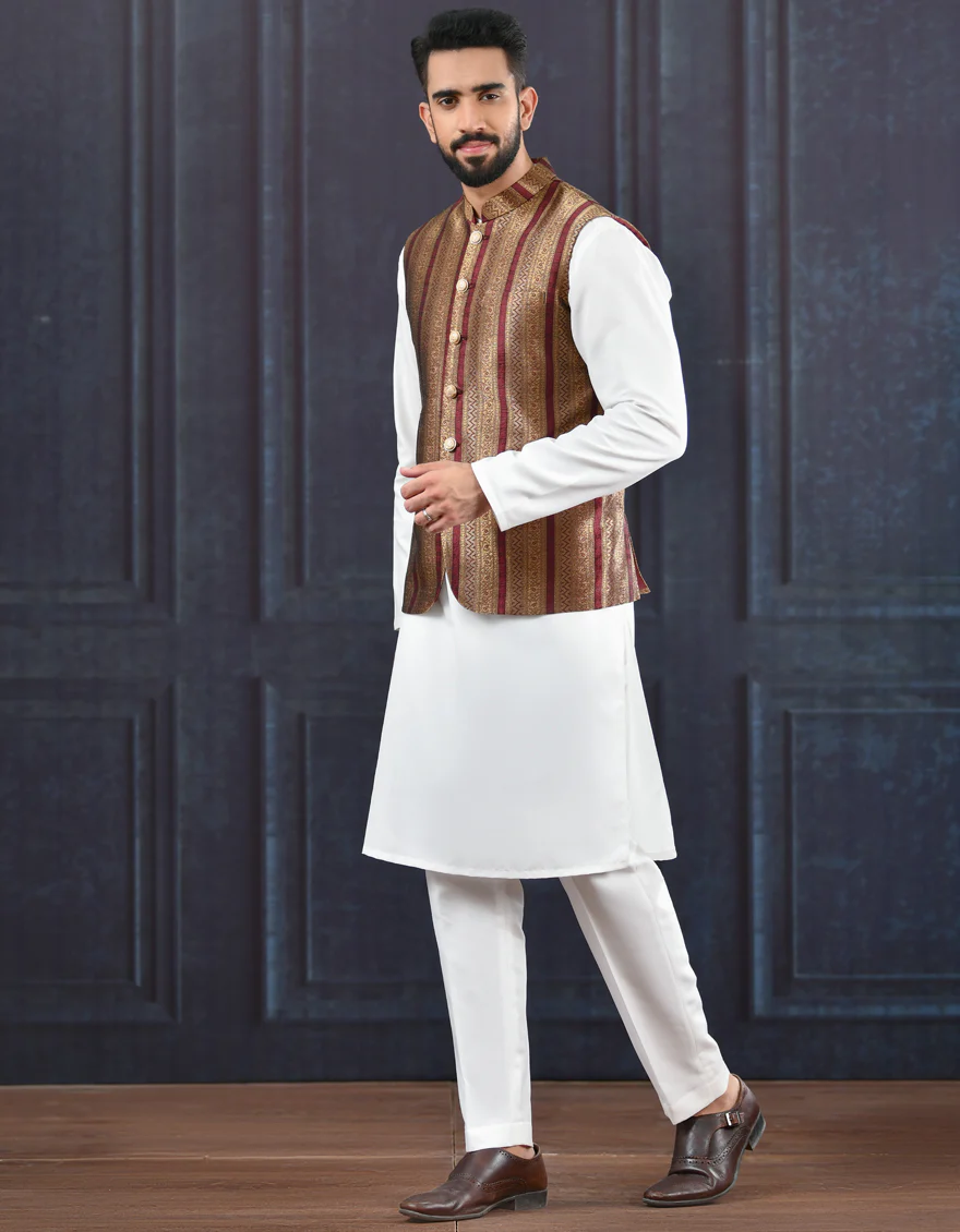 MAROON WAISTCOAT | JJVC-US-44094/A22/JJ7060-PN - Image 2