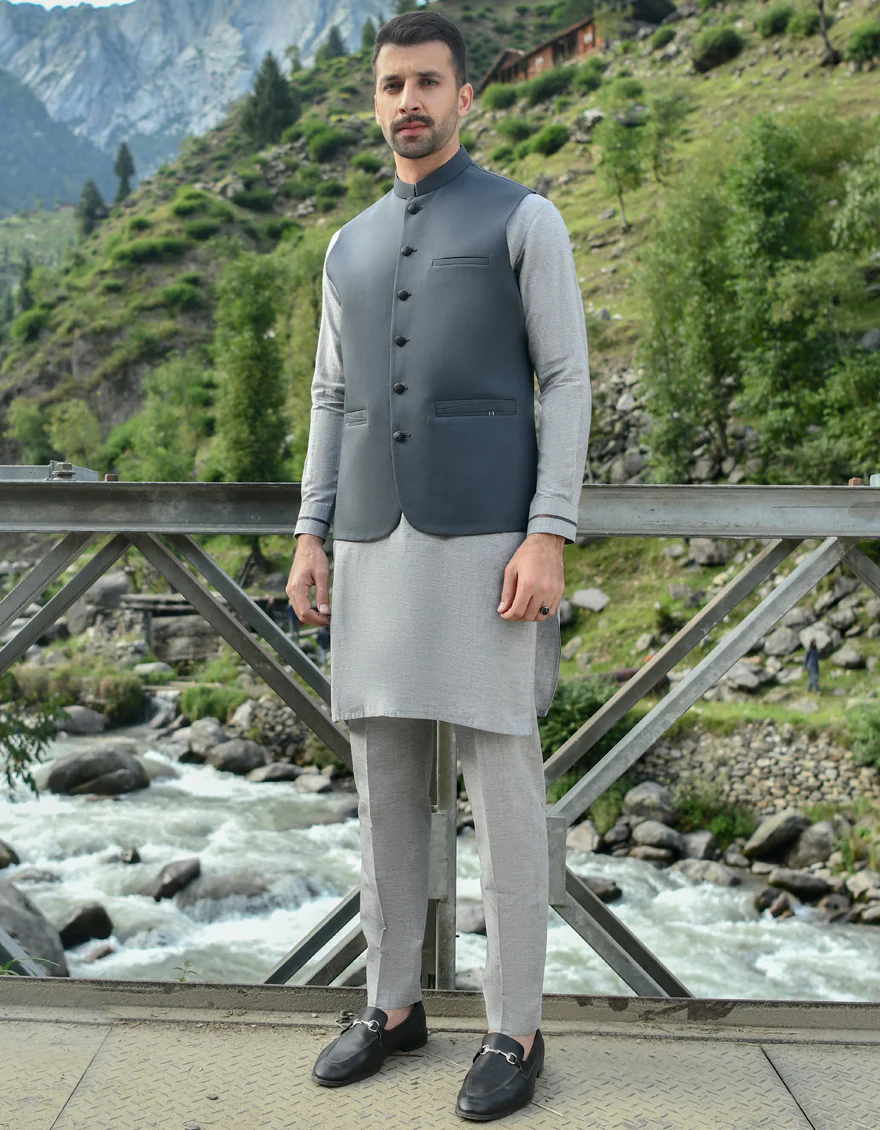 GREY WAISTCOAT | JJVC-US-44115/S22/JJ7554-CL - Image 2
