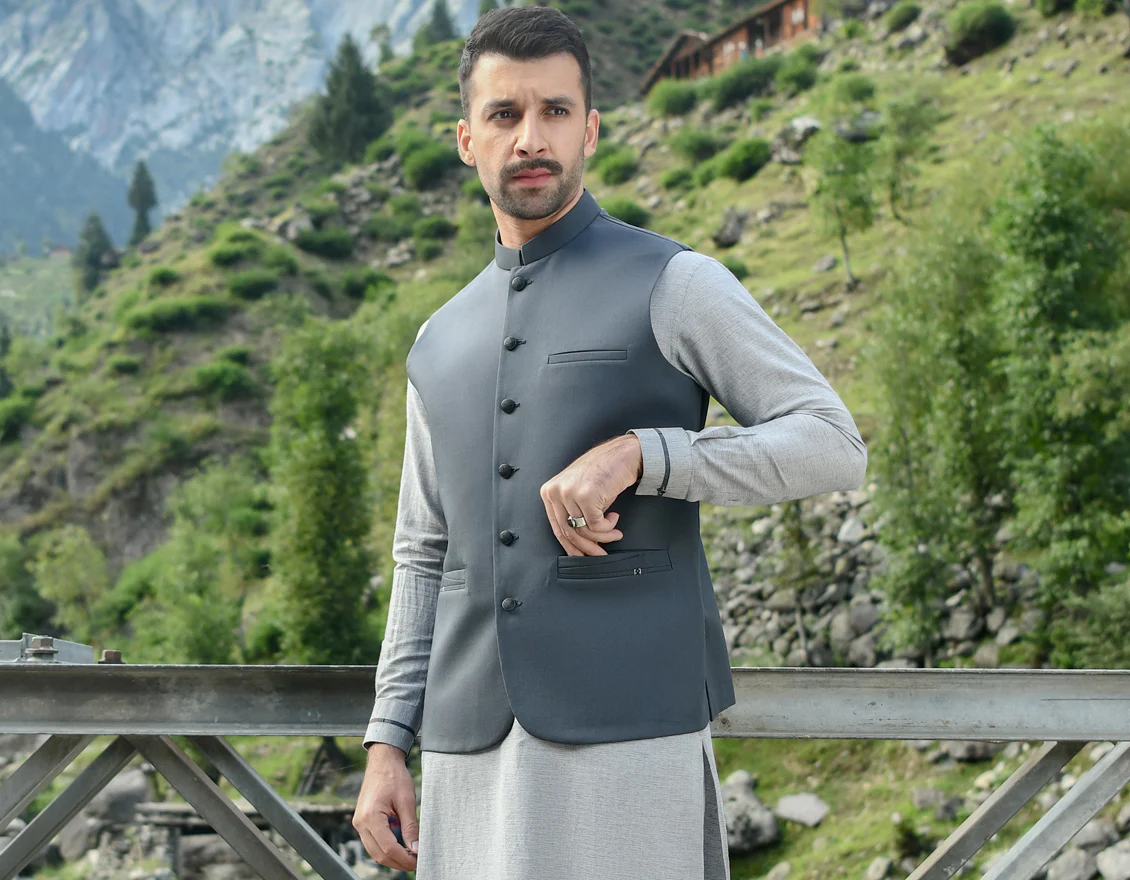 GREY WAISTCOAT | JJVC-US-44115/S22/JJ7554-CL - Image 4