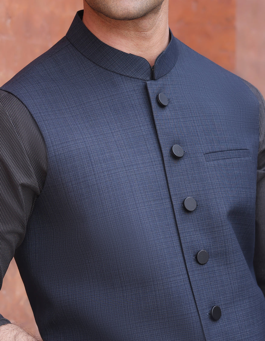 MIDNIGHTBLUE SUITING WAISTCOAT | JJVC-US-45014/S23/JJ8740-CL - Image 2