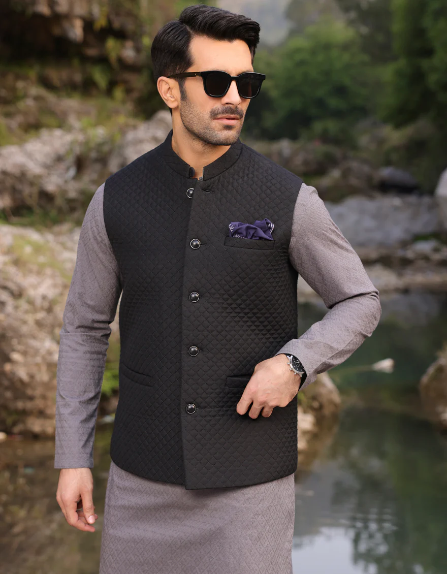 BLACK WAISTCOAT | JJVC-US-45133/A23/JJ1090-PN - Image 4