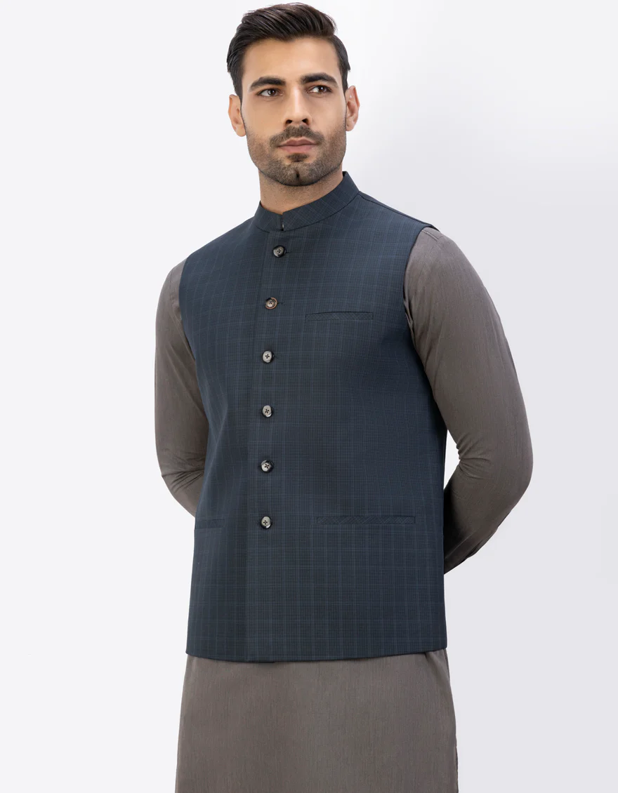 GREY BLENDED WAISTCOAT | JJVC-US-48017/S23/JJ7484-PN - Image 2