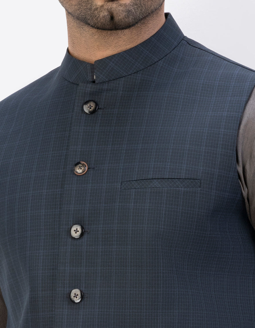 GREY BLENDED WAISTCOAT | JJVC-US-48017/S23/JJ7484-PN - Image 3