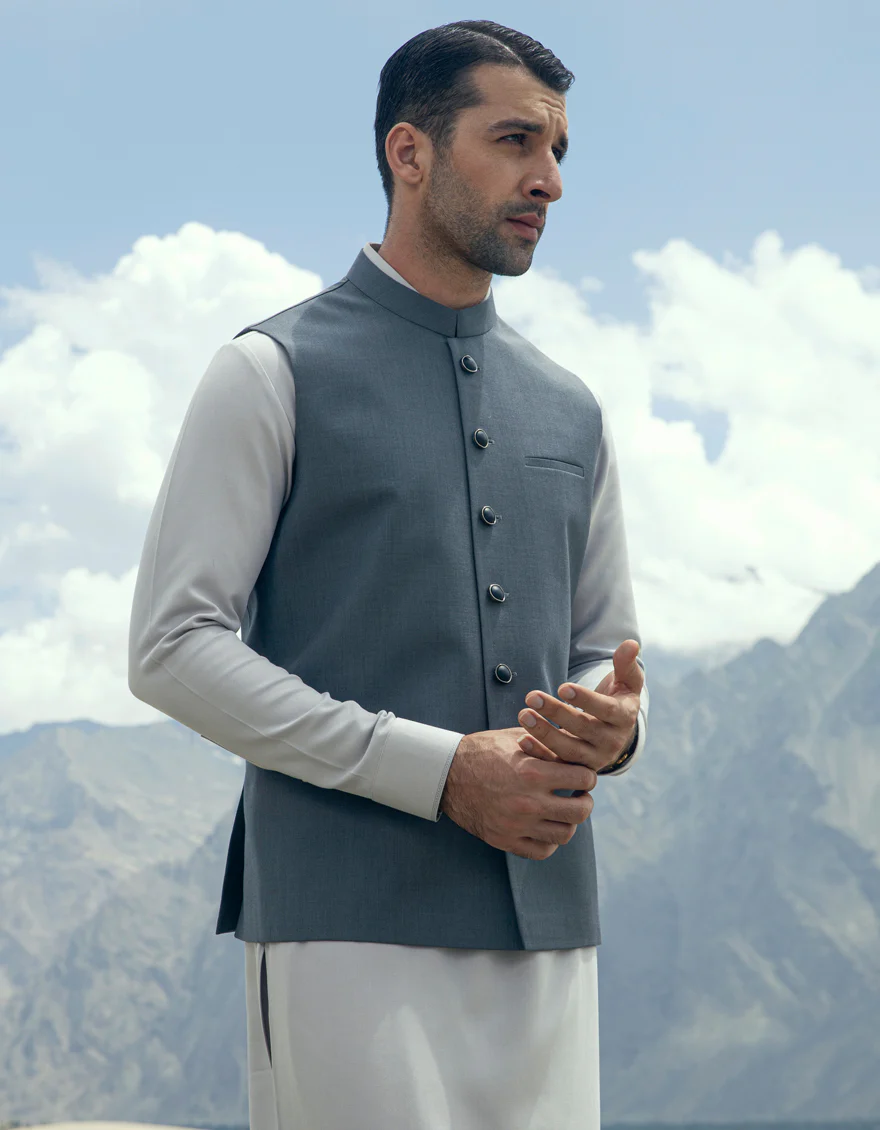 DULL GREY WAISTCOAT | JJVC-US-48042/S23/JJ8739-PN - Image 2