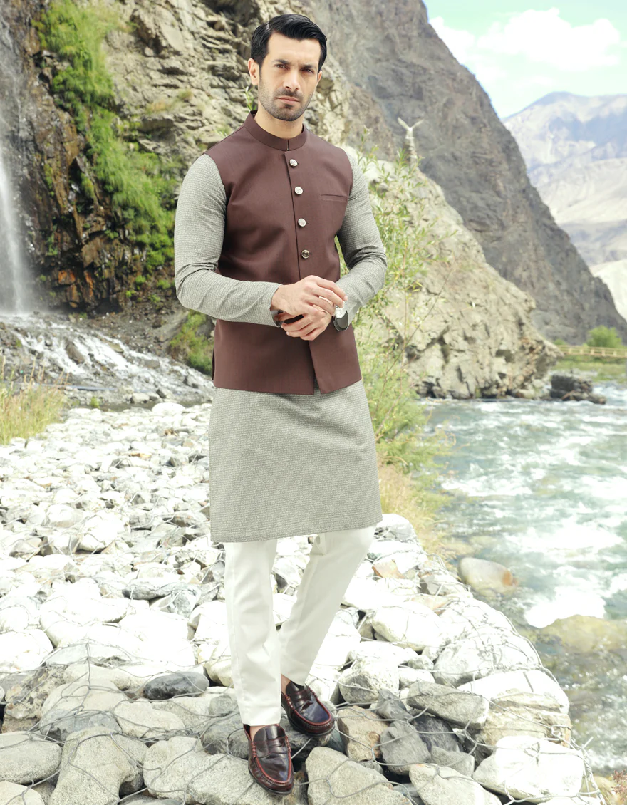 BROWN WAISTCOAT | JJVC-US-48043/S23/JJ8736-PN - Image 3