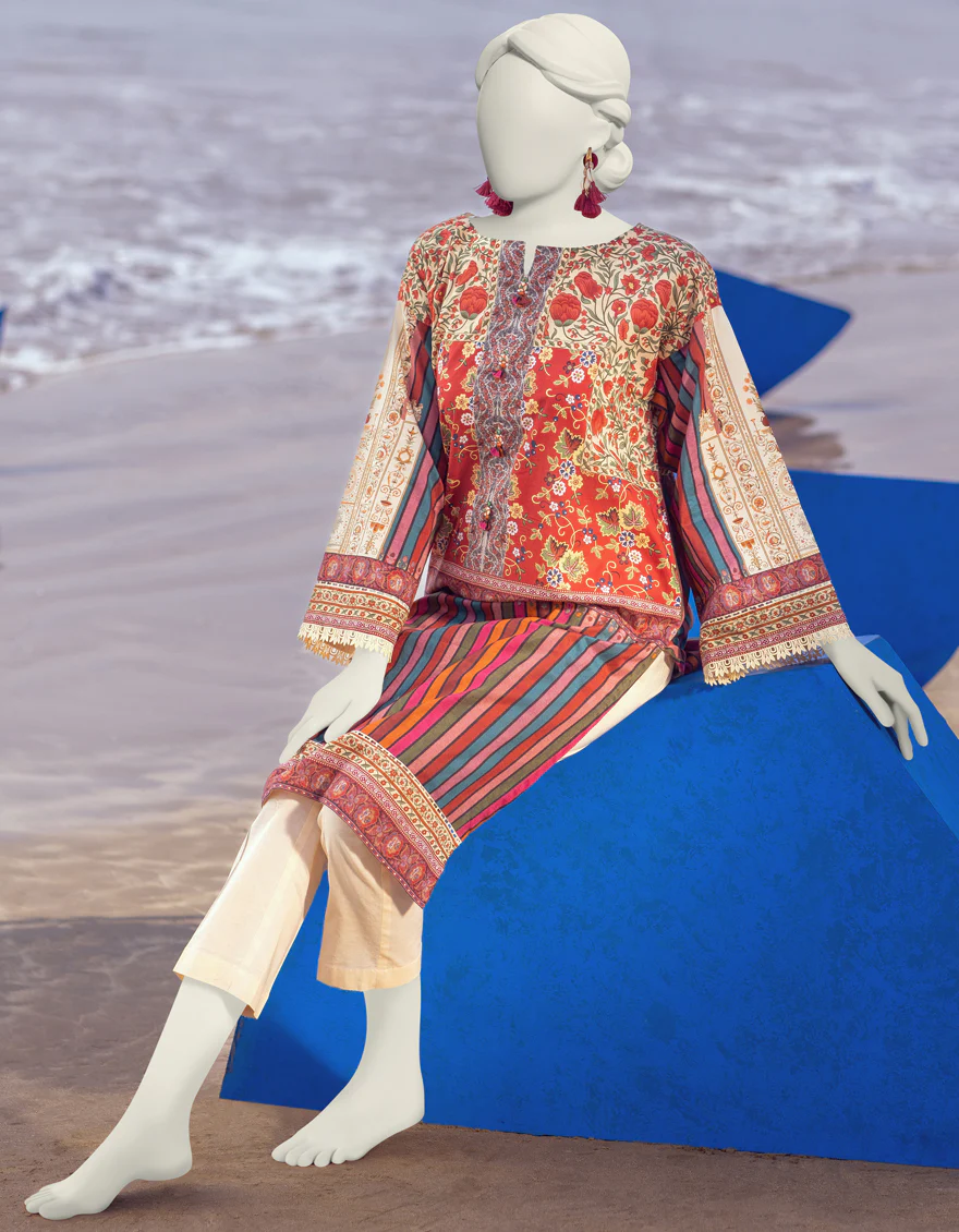 RED 2PC UNSTITCHED | JLAWN-JST-US-24-1623 - Image 3