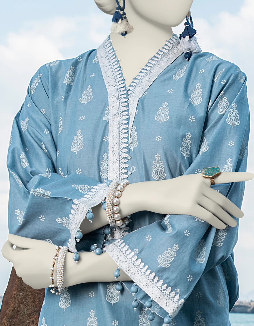 BLUE 1PC UNSTITCHED | JLAWN-JSU-US-24-914 - Image 2