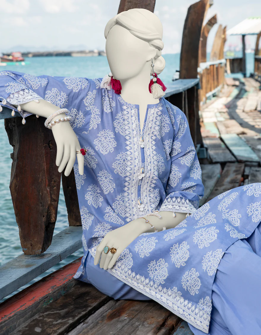 BLUE 1PC UNSTITCHED | JLAWN-JSU-US-24-918 - Image 3