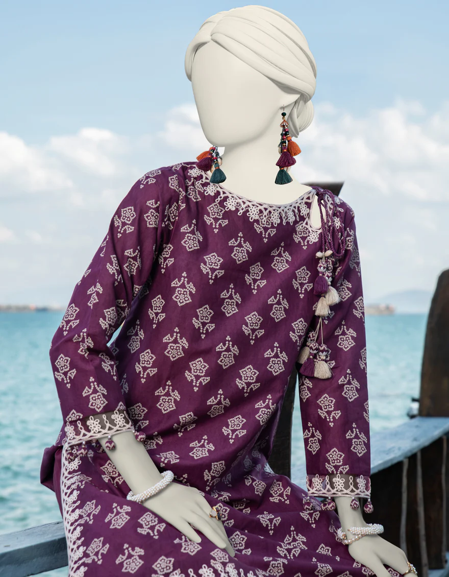 VIOLET 1PC UNSTITCHED | JLAWN-JSU-US-24-919 - Image 2