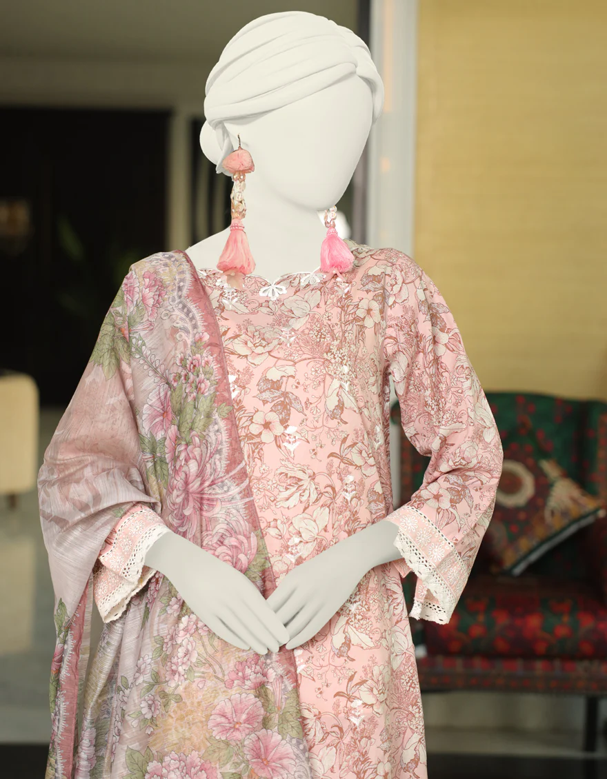PINK LAWN 3PC STITCHED | JLAWN-S-24-031/S SCH - Image 2
