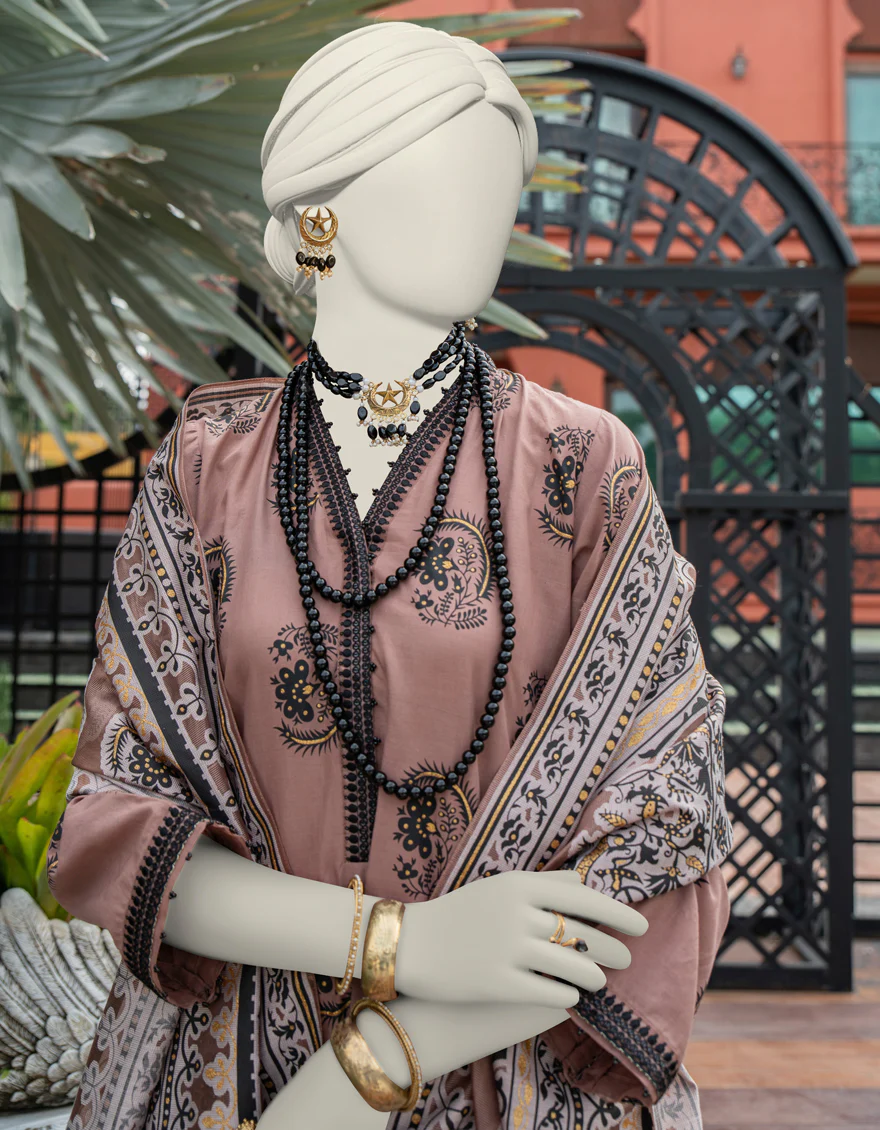 BROWN LAWN 3PC STITCHED | JLAWN-S-24-089/S MIR - Image 3